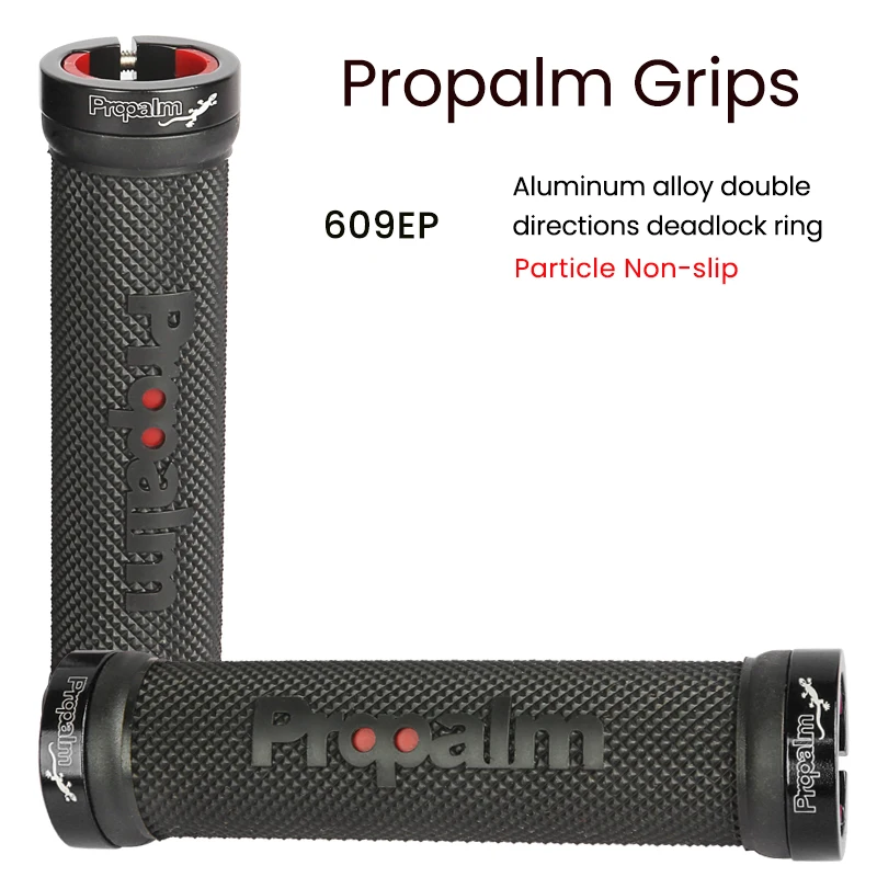 Propalm MTB Handlebar Grips Bicycle Bilateral Deadlock Cover Grips Road Bike Particle Anti-Skid Soft Rubber Handlebar Grips