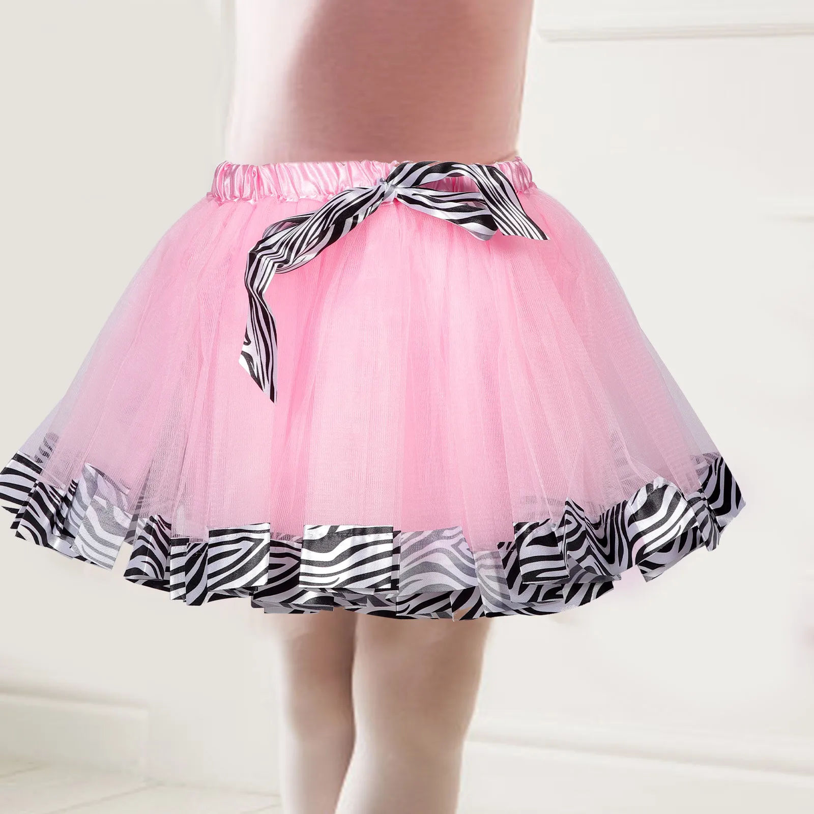 

Girls Tutu Performance Dancing Tutu Skirt Dance Party Decorative Mesh Tulle Layered Child RT23022 M