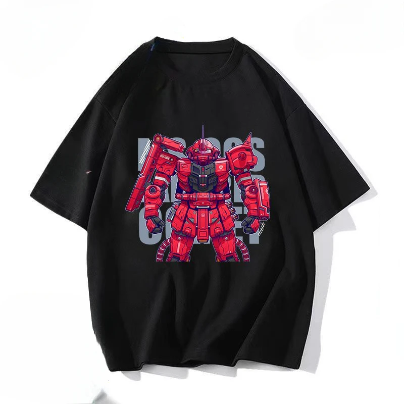 

Co-branded Cotton T-shirt for Boys in Summer: Katon Gundam Short-sleeved Mecha Warrior Gundam Half-sleeved