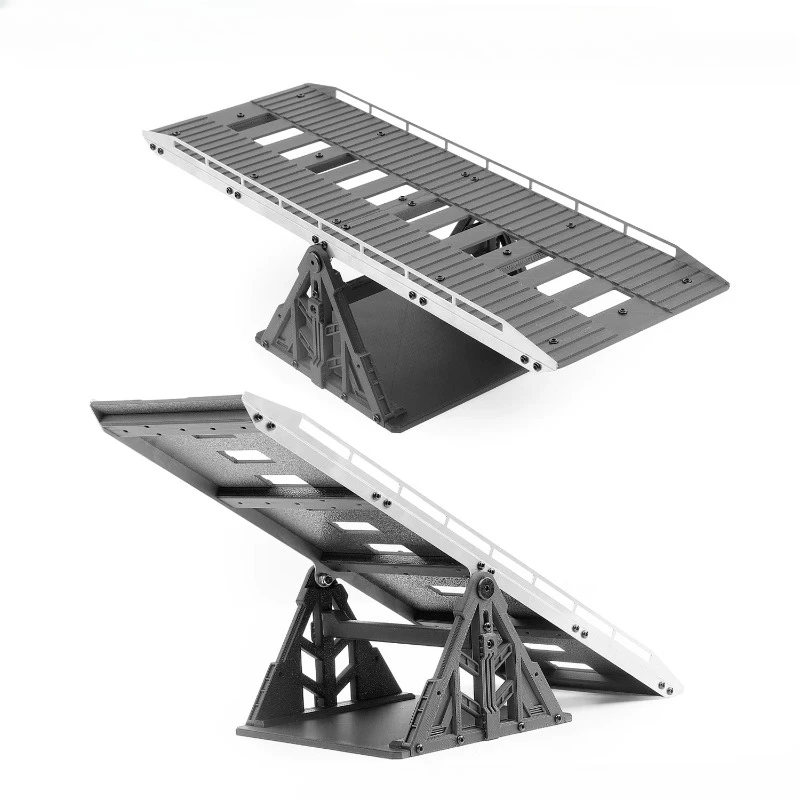 Simulate Stainless Steel Seesaw Track Roadblocks for 1/24 1/30 RC Crawler Traxxas SCX30 Diy Parts