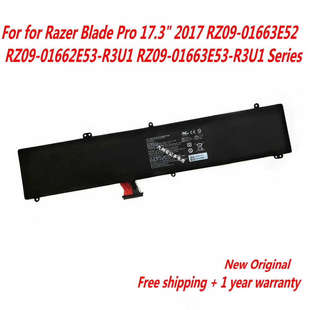 

NEW RZ09-0166 F1 Laptop Battery For Razer Blade Pro 17.3" 2017 RZ09-01663E52 RZ09-01662E53-R3U1 RZ09-01663E53-R3U1 Series