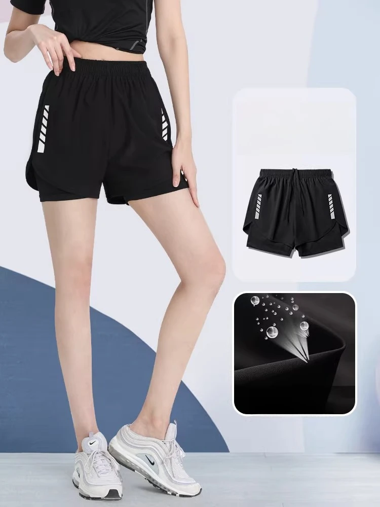 Training Women Yoga Shorts Gym Workout Low Impact Waist Stretch Running Workout Cycling Shorts Fitness Female Gym Clothing