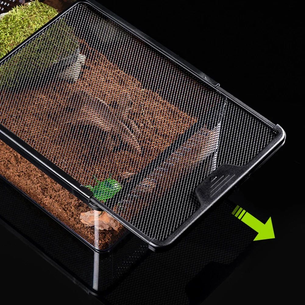 Reptile Glass Terrarium Tank Micro Habitat Terrarium Enclosure Amphibians Tank Cage Full View Visually Appealing for Reptiles