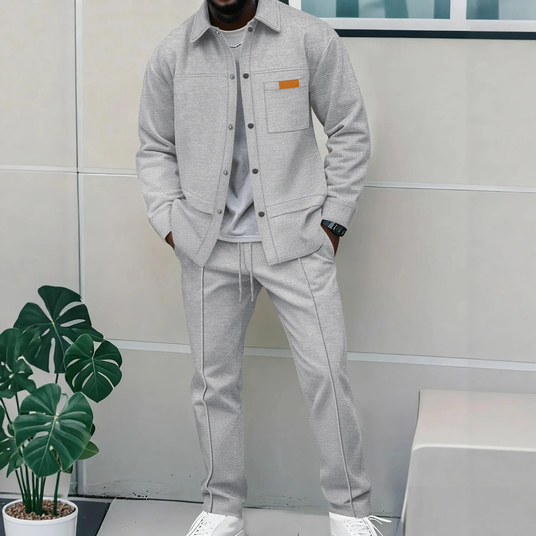 High-End Men's Pilot Jacket Set Spring Autumn Casual Fashion Trend New Style for Stylish Clothing