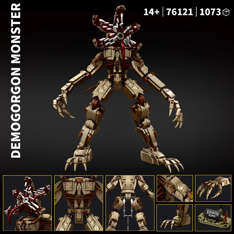 MOC Demogorgon Monster Building Blocks Model TV Strangered Carnivorous Plant Giant Devil Vecna Bricks Assembly Toys for Kid Gift
