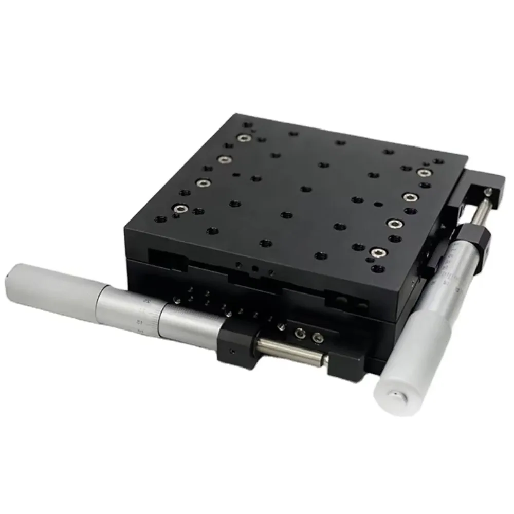 100-25 Quality Assurance XY Axis 100mm Linear Manual Table Micrometer Optical Instrument Translation Table