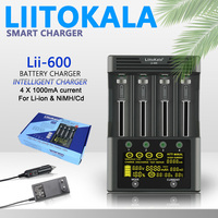 LiitoKala Lii-600 Smart Battery Charger 12V5A Adapter for 3.7V and 1.2V Ni-MH, 18650 26650 21700 26700 AA AAA