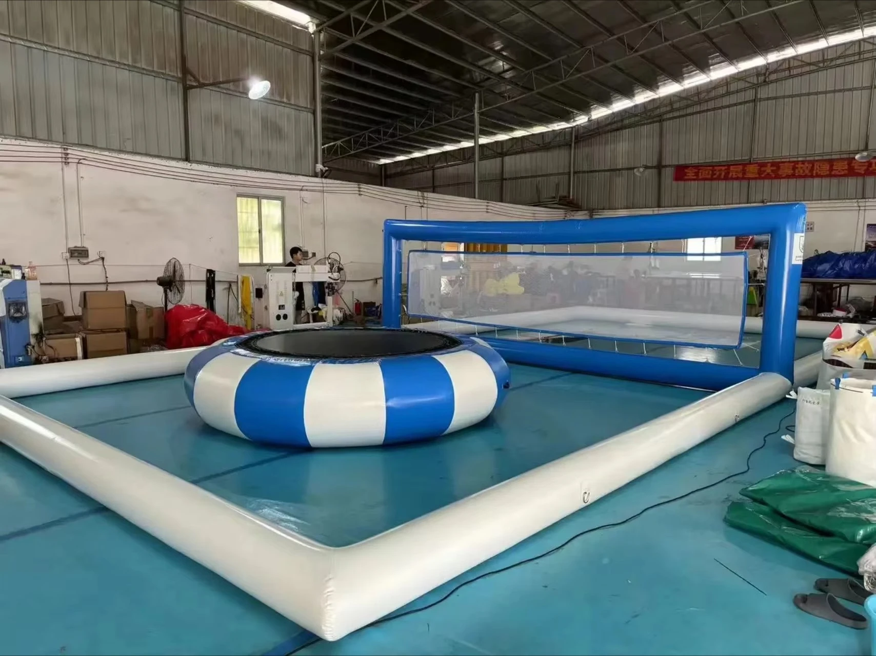 Custom Inflatable Water Volleyball Toys Court PVC Children Adult Inflatable Football Pool