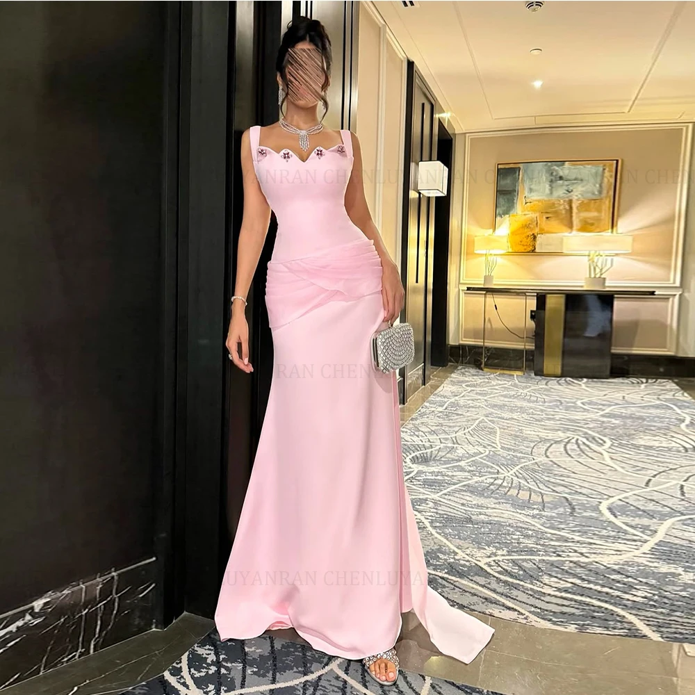 

MOLISA индивидуальное привлекательное элегантное винтажное милое розовое платье русалки с бусинами из атласа для торжественных случаев, платье для выпускного вечера, вечерние платья