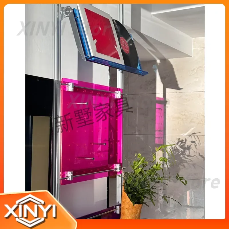 for Dingtiandi Aluminum Profile Acrylic Color Shelf Metal Optical Axis Multi-layer Storage Display Rack for Home Office