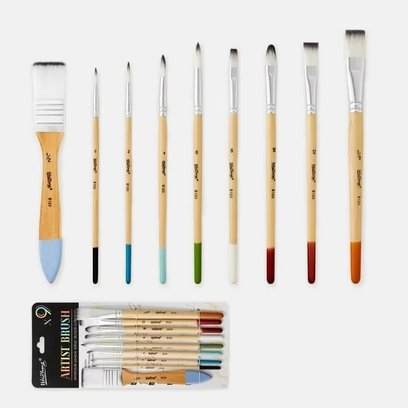 9 Pcs Wall Painting Tools Canvas Watercolor Acrylic Oil Paint Board Tools For Painting Watercolor Oil Art School Tool Supplies