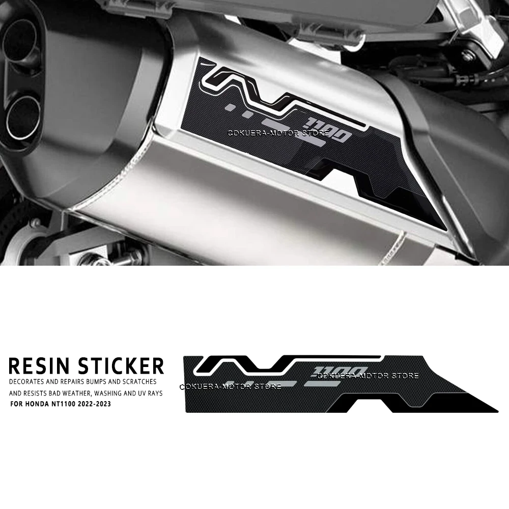 

Motorcycle Accesscies Protection Silencer Rear Body Sticker 3D Resin Sticker For Honda NT1100 NT 1100 2022-2023