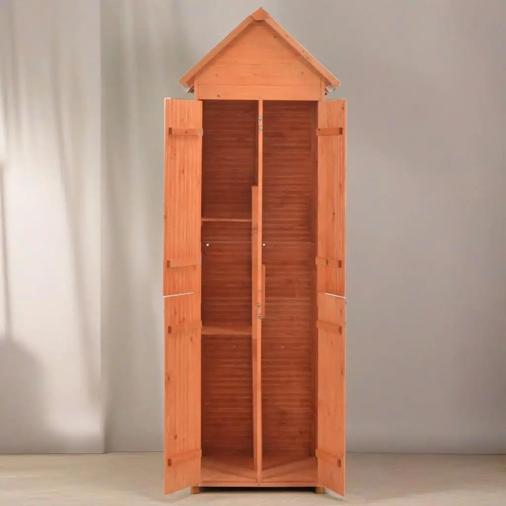 Wooden Garden Storage Shed 28x23.6x83.9 Inches - Durable Outdoor Organizer