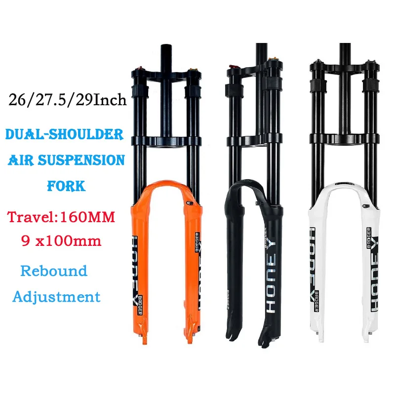 

Плечевая вилка для горного велосипеда DH 26, 27,5 29 дюймов, воздушная вилка из магниевого сплава, 9X100 мм, прочная прямая трубка, вилка с ручным замком