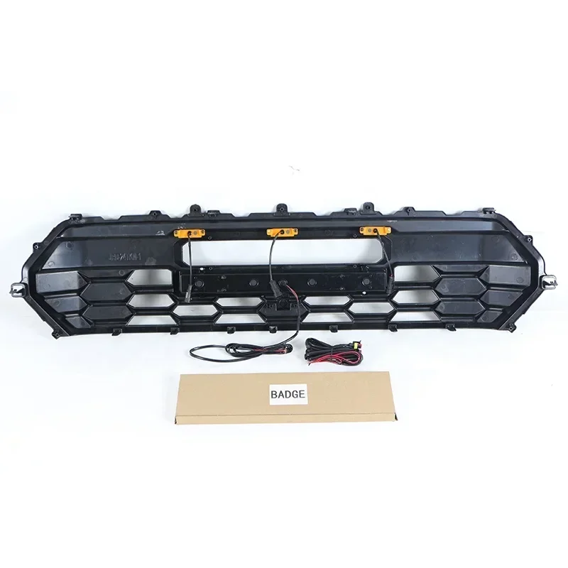 Off Road Auto Parts Other Exterior Accessories ABS Front Grille Car Radiator Grill With Amber Lights LED Bar Fit For Tacoma 2024