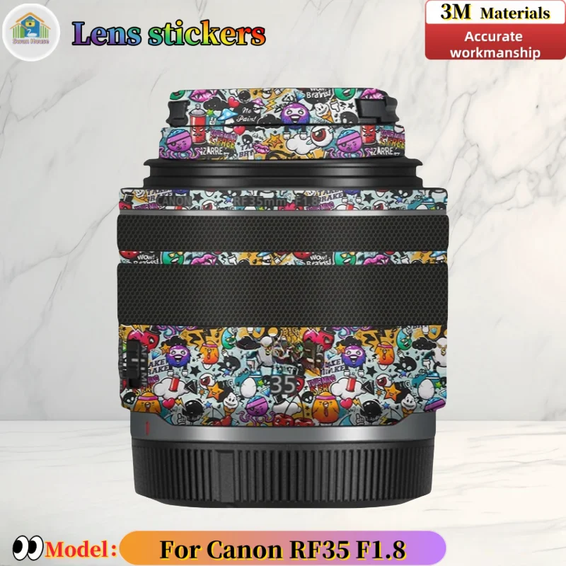 

RF351.3 For Canon RF35 F1.8 Camera lens sticker, DIY skin, Precision tailoring wear-resistant protective film