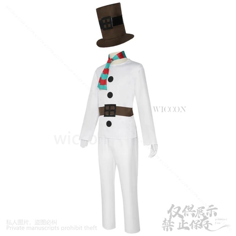 Christmas Cosplay New Costume Anime Snowman Cos Suit For Women Men Party Set Adult Clothing Fantasia Carnival Outfit Customized