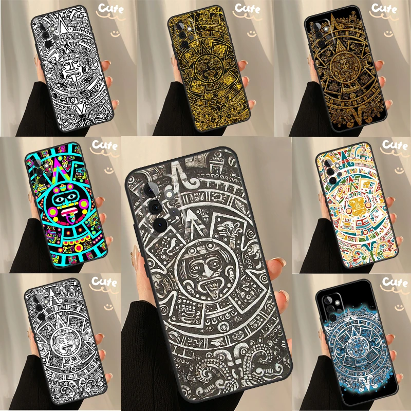 Aztec Calendar Mayan Native Stone Case For Samsung Galaxy A14 A24 A34 A54 A12 A22 A32 A52 A72 A51 A71 A13 A33 A53 A73 Coque