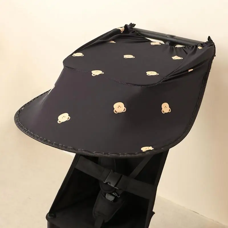   Soft Polyester Baby Pram Sun Canopy Offering Shade & Ventilation Multifunction Infant Pushchair Sunshade for Long Walks