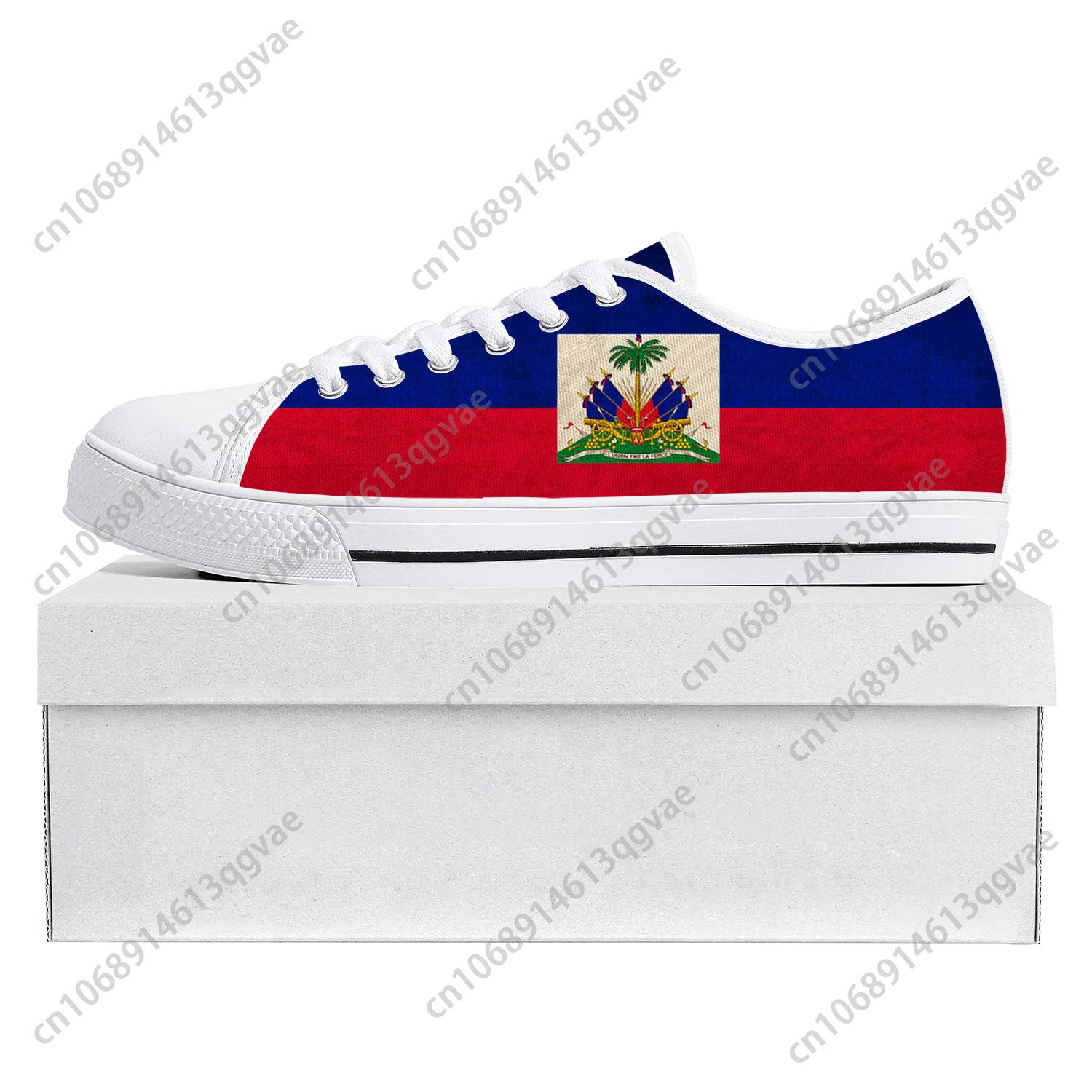 Hạ Cờ Thấp Đỉnh Cao Chất Lượng Giày Mũ Nam Nữ Thiếu Niên Canvas Sneaker Haiti Prode Áo Cặp Giày Tùy Chỉnh Giày