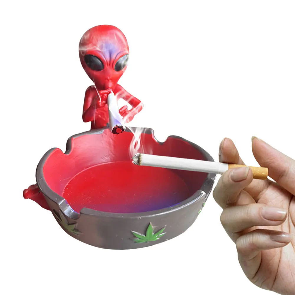 Alien Creative Ashtray Outdoor Ash Tray Resin Ashtray Home Ashtray for Home Office Ornament Gift