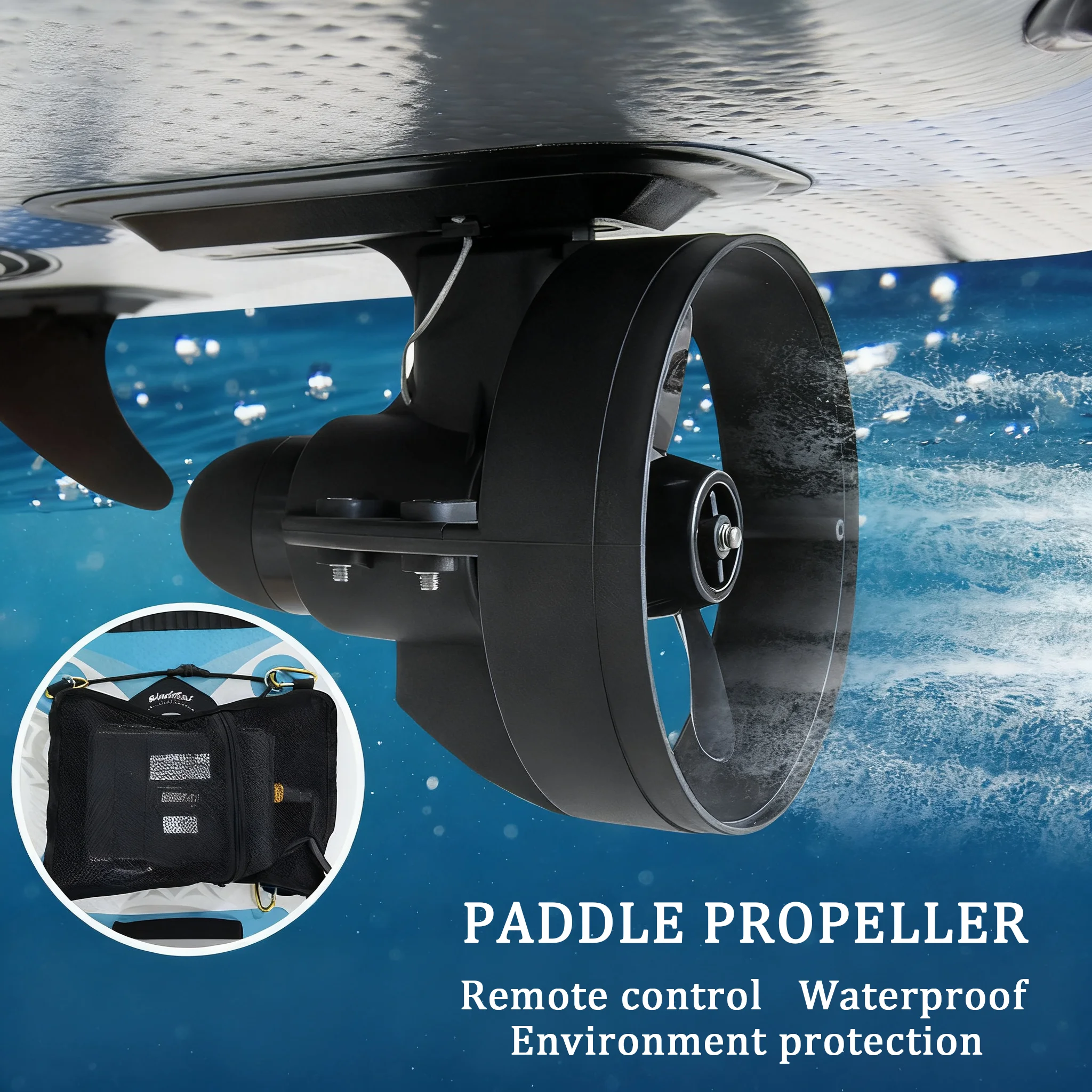مجموعة محرك SUP المحمولة مع جهاز تحكم عن بعد، محرك التصيد خفيف الوزن تحت الماء للوحة المجداف الوقوف، السباحة الكهربائية P #2