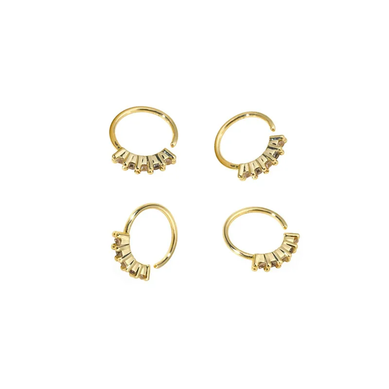 1Pc Simple Light Luxury Single Row Cubic Zirconia Nose Ring, Fashion Piercing Nostril Accessory for Women image 6