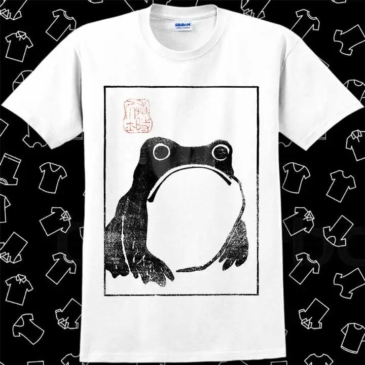 

Unimpressed Frog Japanese Art T Shirt Star Demons Meme Gift Funny Vintage Style Aesthetic Gamer Cult Movie Music R525