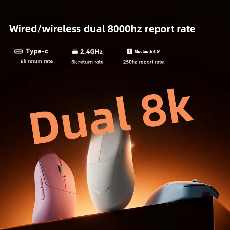 VGN Flying Dragon Y2 Pro Max/Master Version Gaming Mouse Low Latency Lightweight Custom Wireless Tri-Mode Mice PC Accessor Gifts