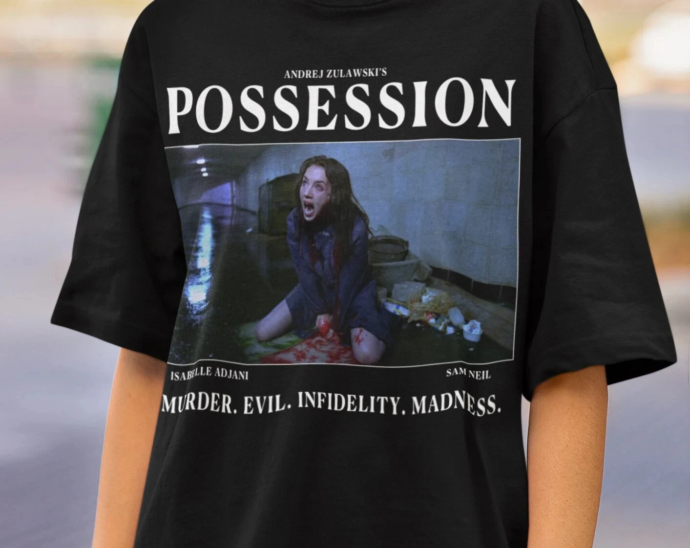 Vintage Movie Tee Shirt, Unisex, Cult Classic Horror Movie T-shirt, Rare Retro Movie Gift for Horror Enthusiasts Isabelle Adjani
