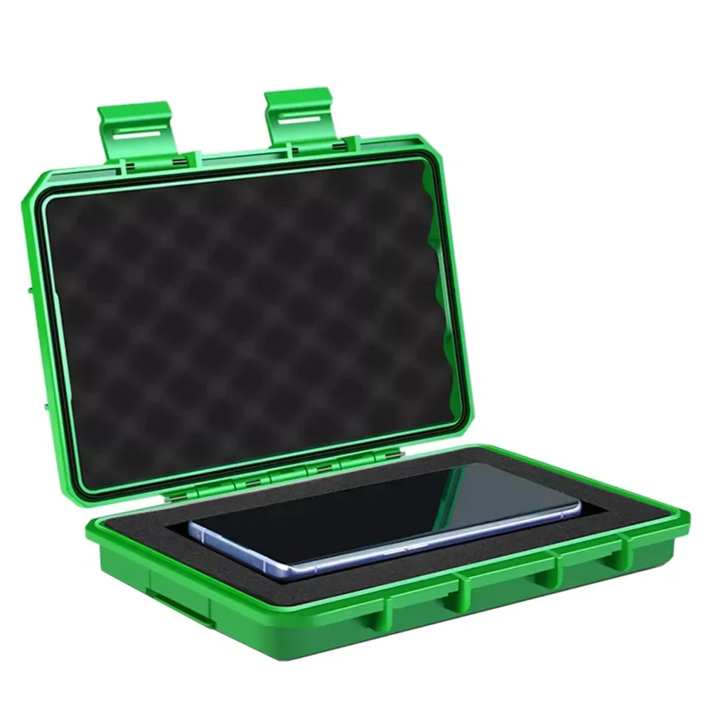 1Pc Shockproof Waterproof Sealed Safety Case Tool Box Airtight Tool Box Lockable Instrument Case Dry Box with Pre-cut Foam