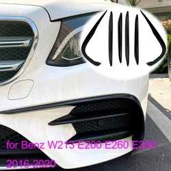 Front Bumper Splitter Spoiler for Mercedes-Benz AMG E-Class W213 2016-2020 Air Knife Car Parts Fog Light Cover Car Accessories