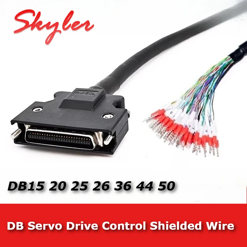 DB44 IO Servo SCSI Connection Line with Terminal 15 20 25 26 50Pin Pin CN1 Control Cable for Panasonic Mitsubishi Yaskawa Delta