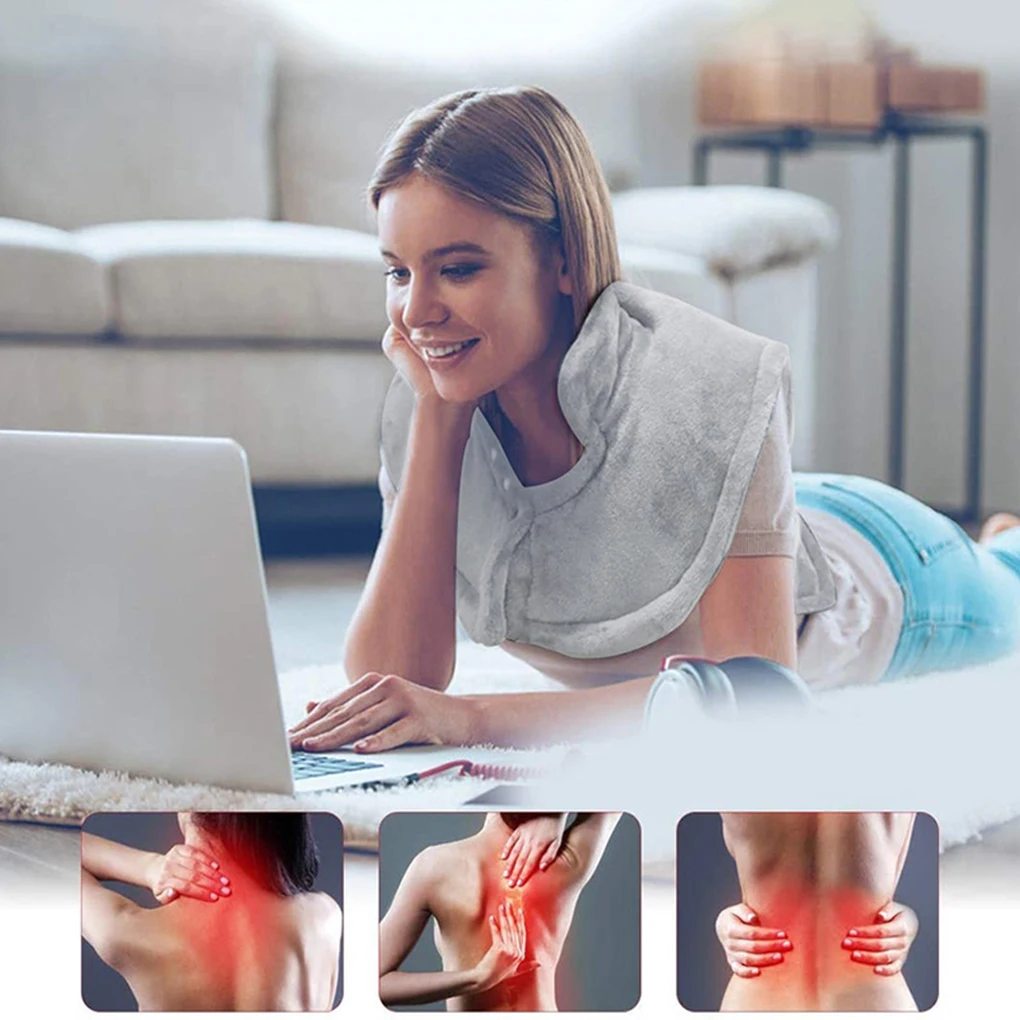التدفئة الكهربائية الكتف وسادة الرقبة مدلك USB عنق الرحم هدفين التفاف ضغط حراري تخفيف الألم التعب الدافئة الظهر هدفين أداة