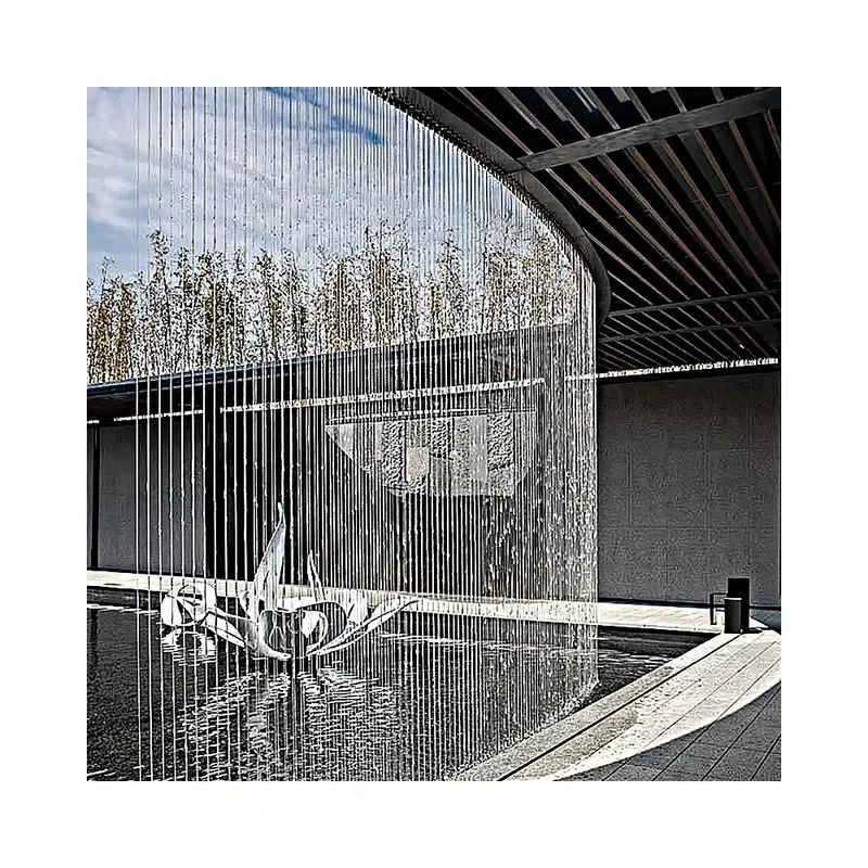 for Artificial Water Curtain Fountain Indoor Decor Wedding Hotel Lobby Club High End Glass Waterfall Feature Home Garden