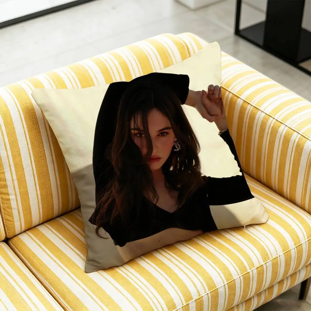 For Gracie Abrams Daughter from Hell Throw Pillow Cover Case Custom Decorative Pillowcase Accent Cushion Covers Sofa