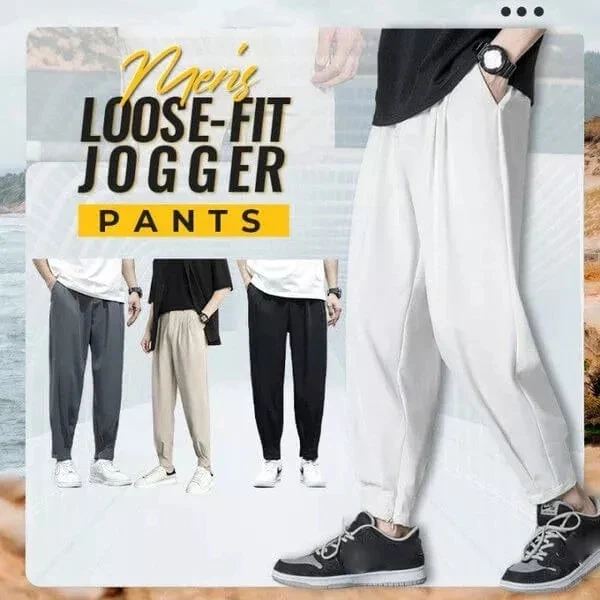 Men's Super Cooling Loose-Fit Jogger Pants Men's Super Cooling Loose-Fit Jogger Pants Ice Silk Pants Casual Trousers Loose Sport