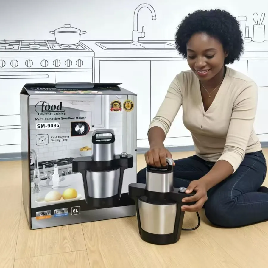 6L Food Processor Heating Function Multifunctional Kitchen Machine with Mixer