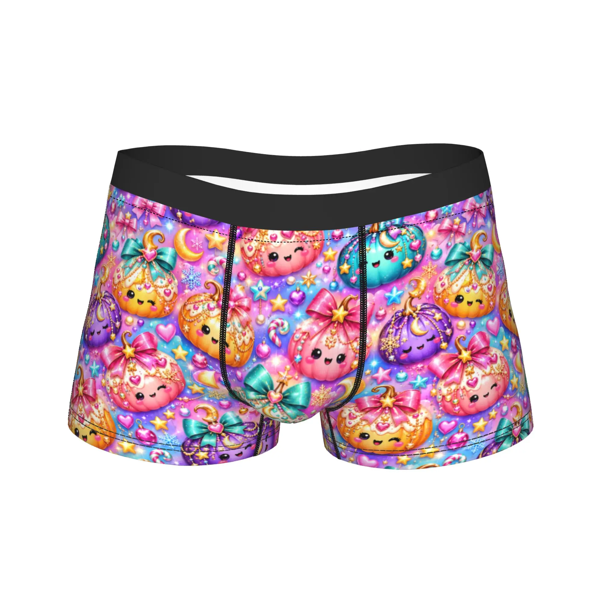 Halloween Pumpkin Bowknot Shorts Briefs  Underwear High Quality Man Comfortable Boxershorts Custom Large Size Panties