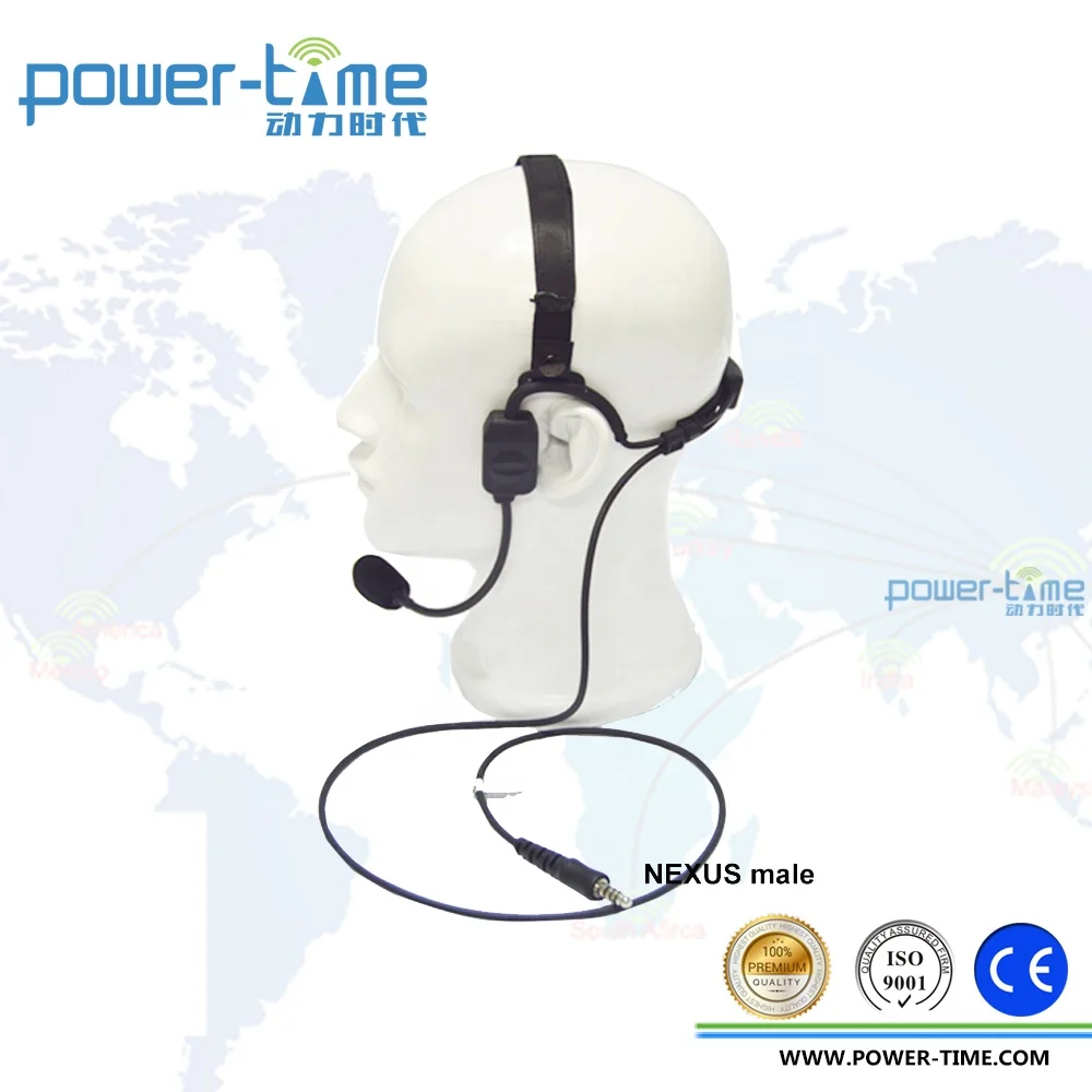 Cuffie a conduzione ossea Power-Time con archetto da collo e microfono