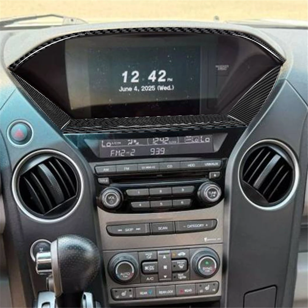 

Car Dashboard Vent Button Decoration Carbon Fiber Sticker For Honda Pilot 2012 2013 2014 2015 Styling Accessories