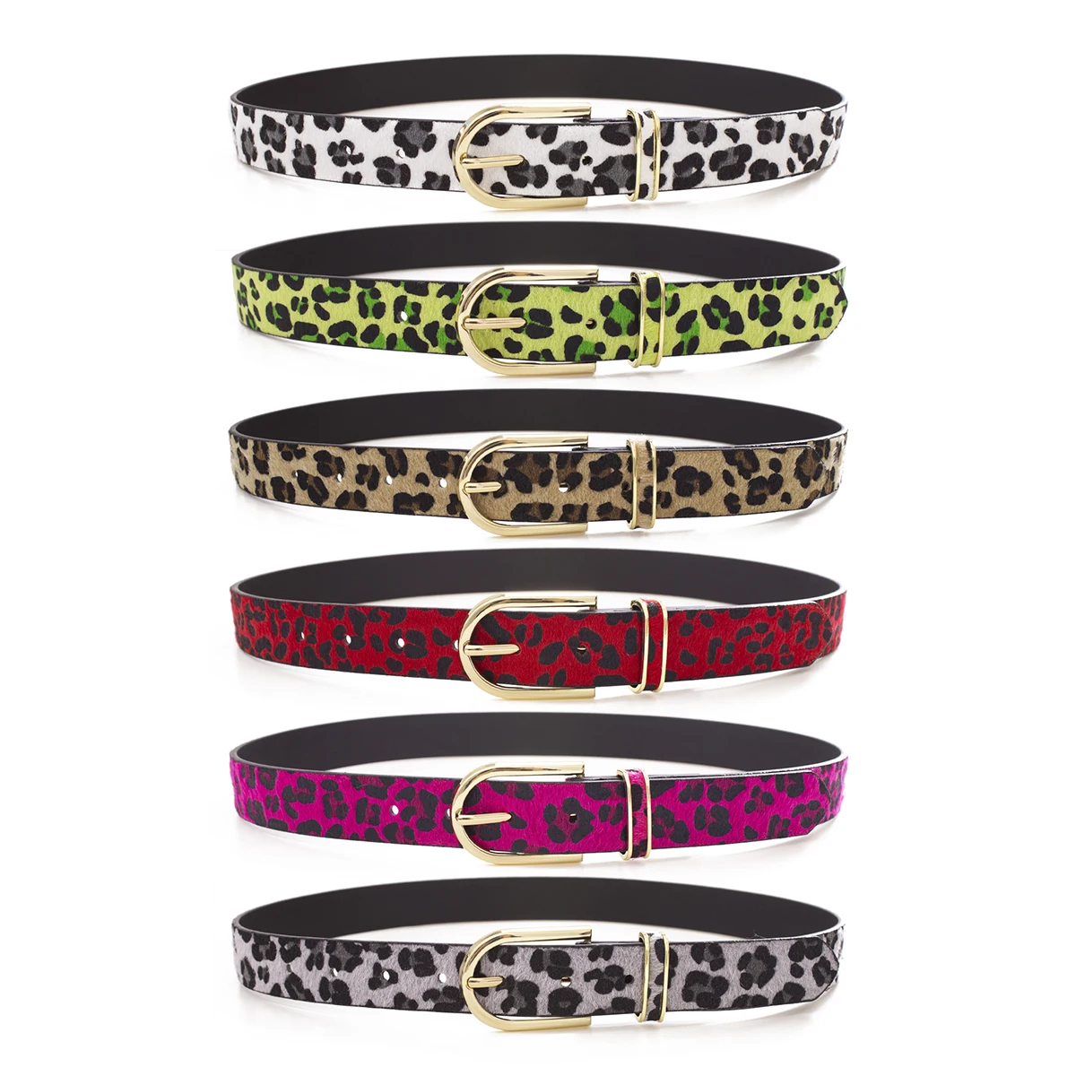SISHION Fashion Long Women Belt Leopard Print Plus Size Ladies PU Leather Belts SH021