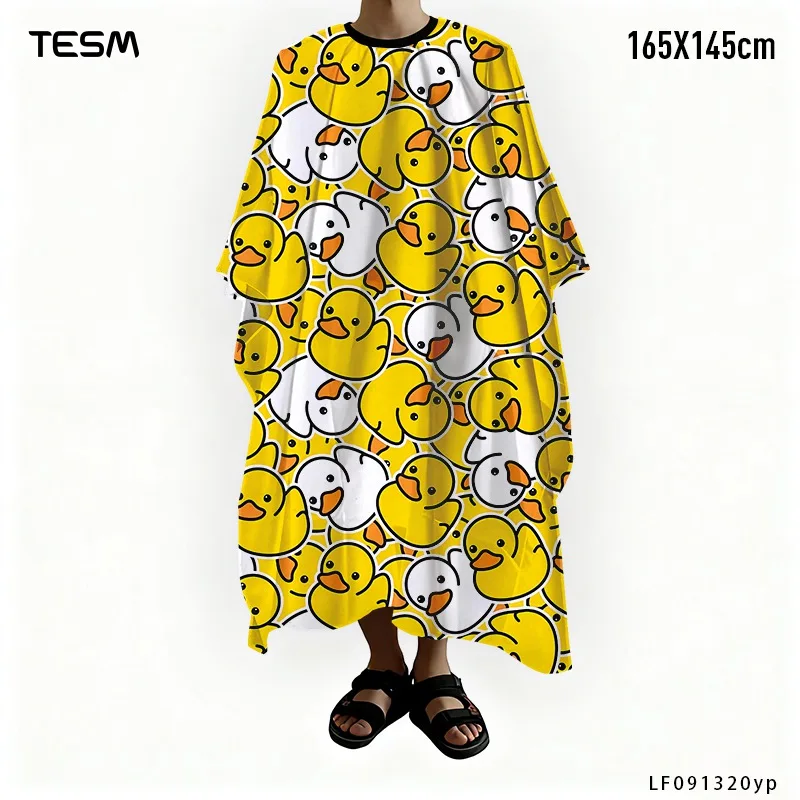 TESM 3D Printed Barber Cape Hairdressing Salon Gown Hairdresser Hair Dyeing Shawl Halloween Christmas Gift