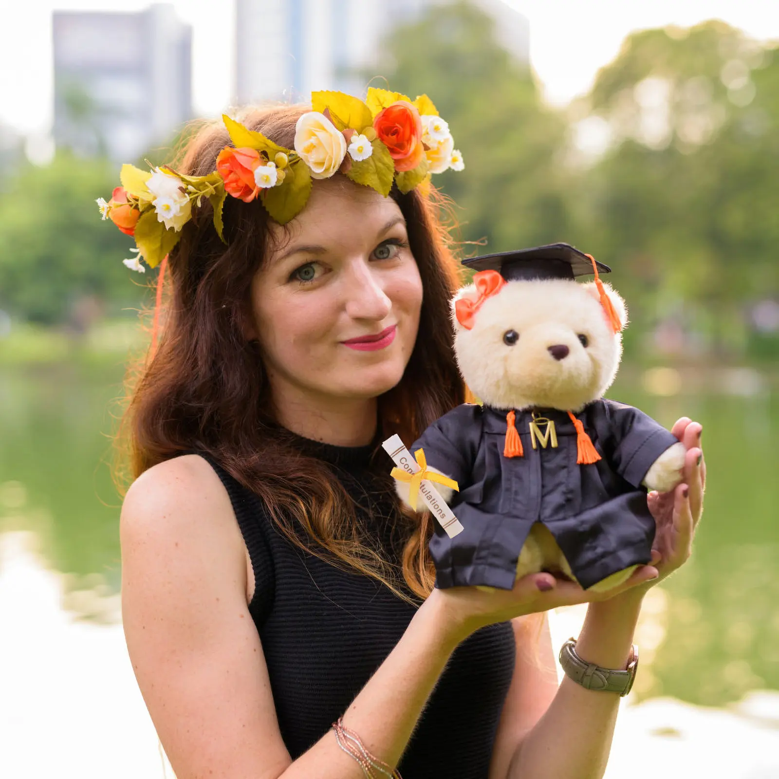 

25Pcs Graduation Certificate Scroll Non-Woven Mini Scene Decoration Graduation Party Decor Desktop Ornament Cake Grad Bear Micro