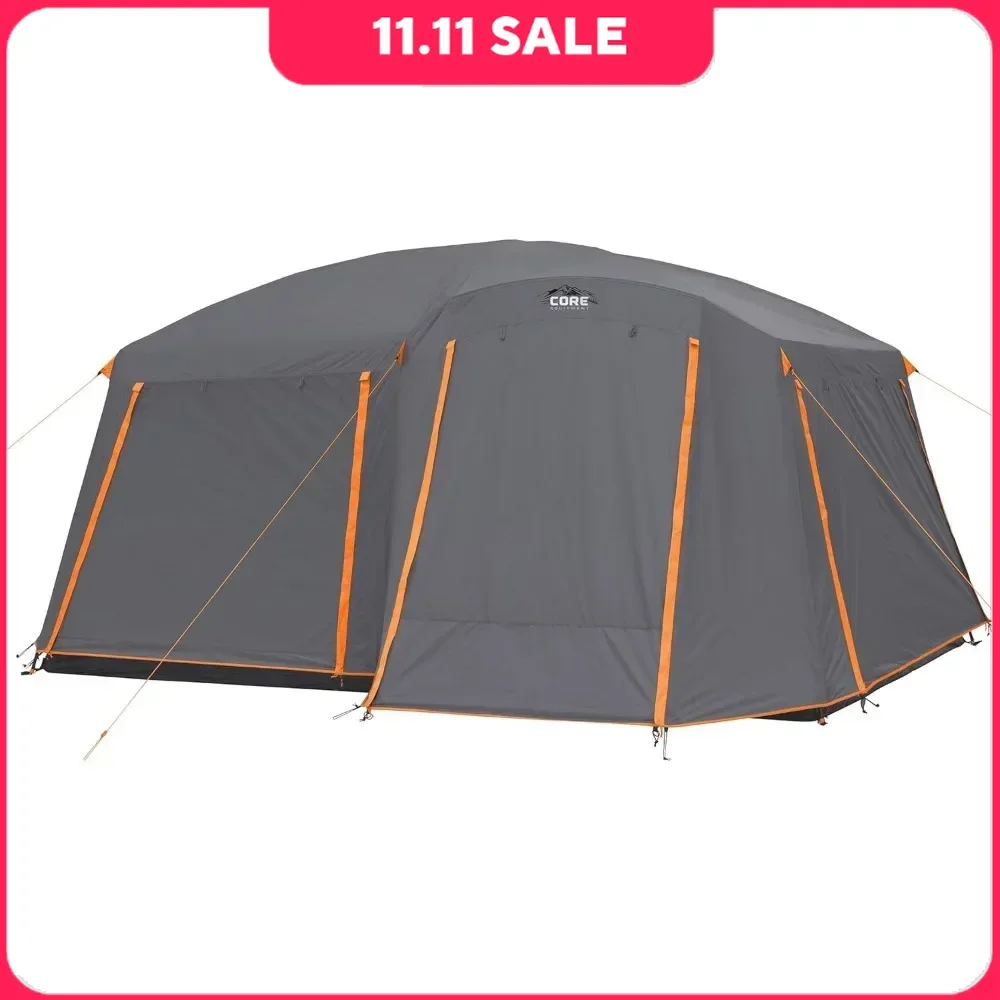 Camping Tent for 10 Person, Full Rainfly for Weather and Storage for Camping Accessories, Family Camping Tent