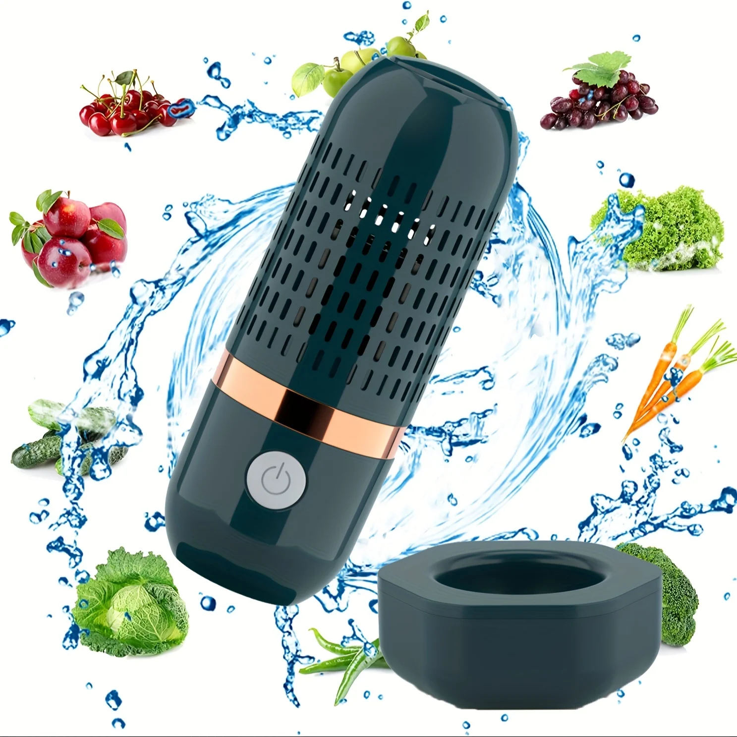 

Fruit Vegetable Cleaning Machine Automatic Wireless USB Food Purifier for Washing Fruits Vegetables Rice Meat Kitchen Cleaner