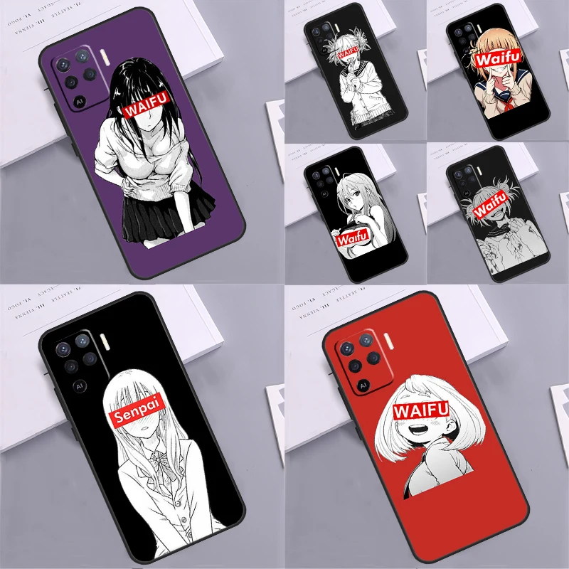 Sugoi Senpai Anime waifu Case For OPPO A78 A98 A58 A96 A76 A16 A17 A15 A5 A9 A54 A74 A94 A52 A72 A93 A53 A57S Cover