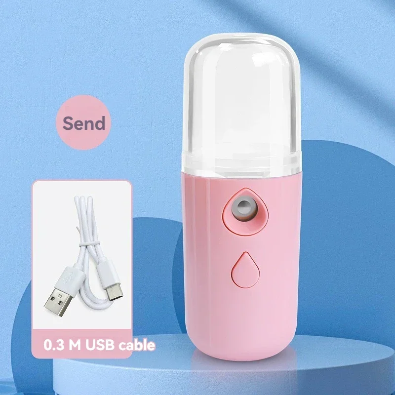Nano spray miernik uzupełniania wody ładowanie ręczny spray do twarzy miernik pary przenośny nawilżacz do twarzy nawilżający oczy mini Difusor ml