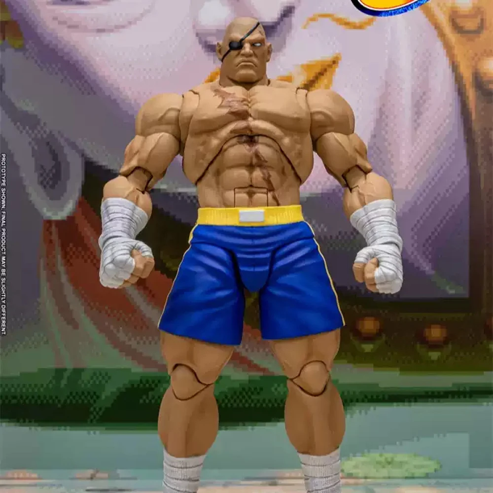 

2025 Q4 Storm Toys SFSA03 1/12 SAGAT Male Fighter Action Figure with Double Heads Soldier Figurine Doll Model Toy for Collection