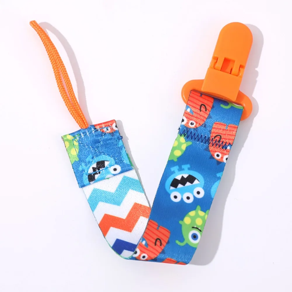 

Cute Cartoon Baby Pacifier Clips Anti-drop Buckle Strap Adjustable Dummy Clip Ribbon Fixed Button Nipple Holder